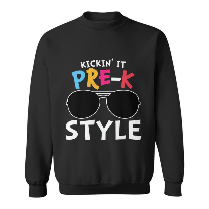 Kickin It Prek Sunglass Style Back To School Sweatshirt