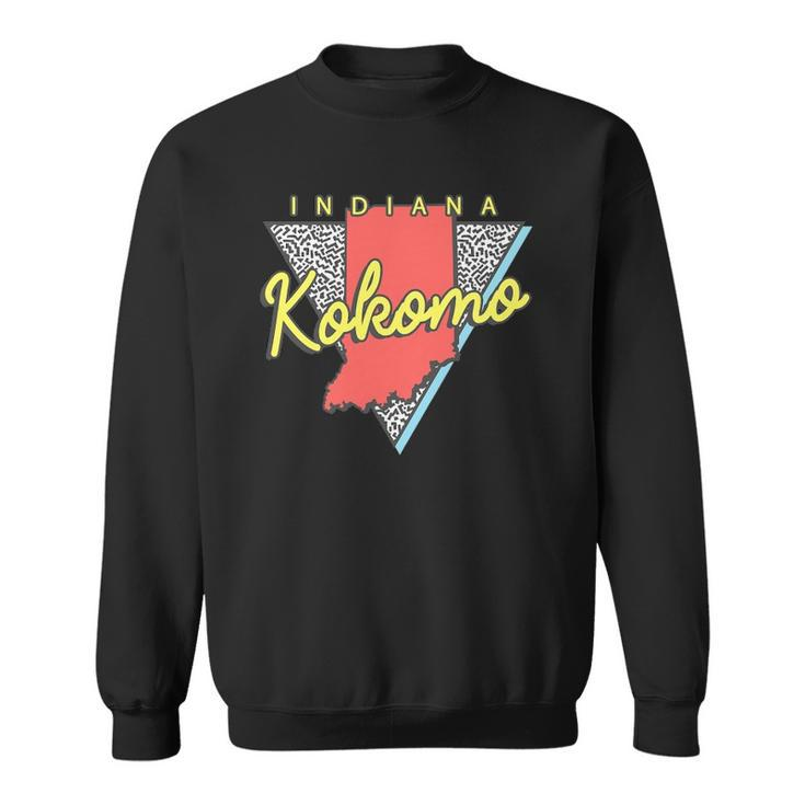 Kokomo Indiana Retro Triangle In City Sweatshirt