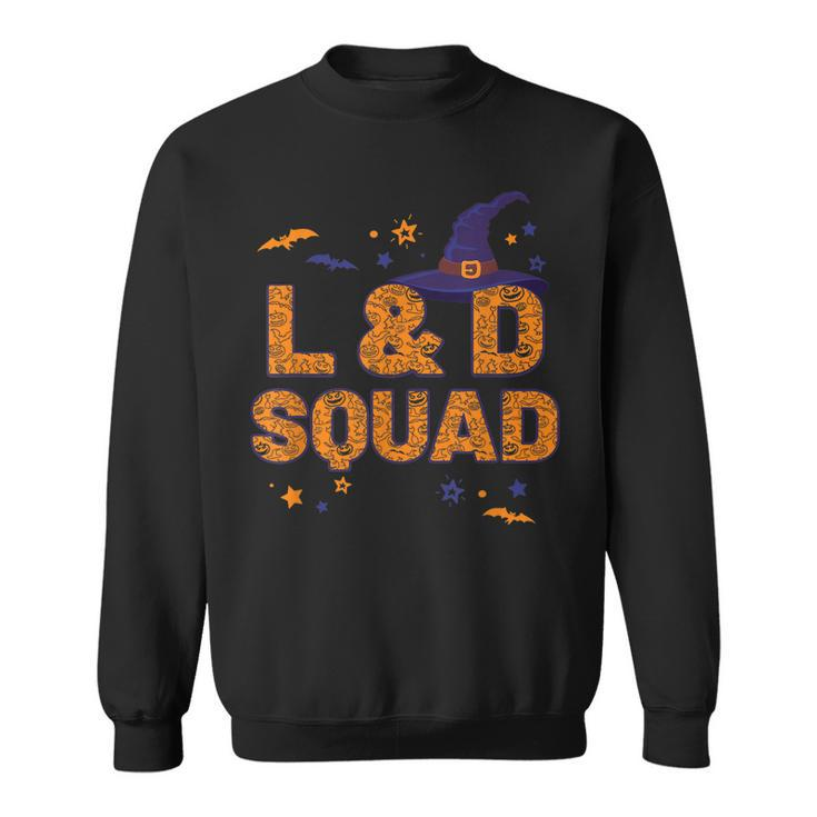 L&D Squad Witch Hat Labor And Delivery Nurse Crew Halloween  Sweatshirt