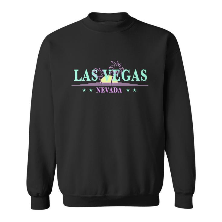 Las Vegas Retro Sunset Palm Trees Sweatshirt