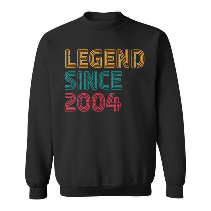 Legend Since 2004 18 Years Old Retro Born 2004 18Th Birthday  Sweatshirt