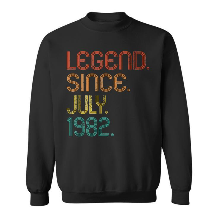Legend Since July 1982 40Th Birthday 40 Years Old Vintage  Sweatshirt