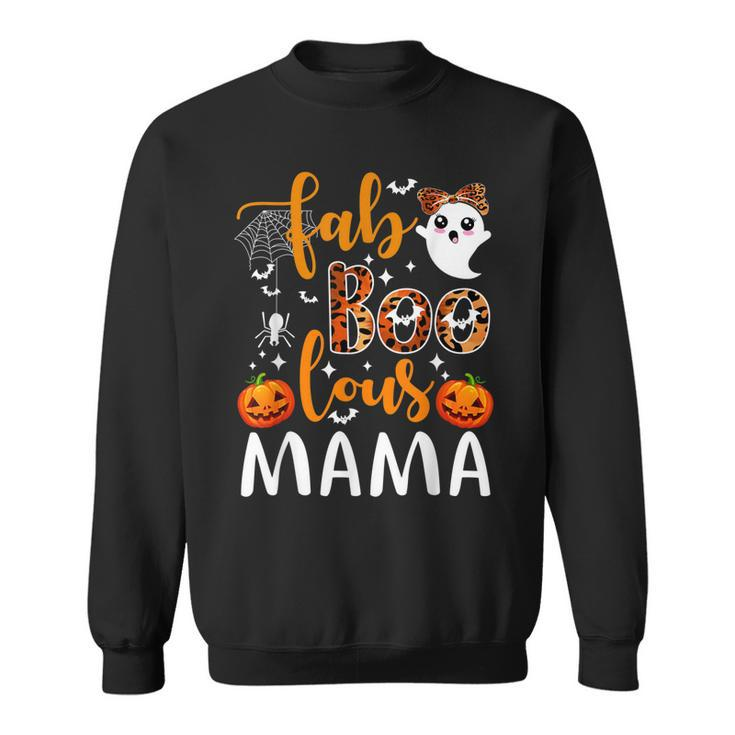 Leopard Fab Boo Lous Mama Spooky Mama Halloween Costume Gift  Sweatshirt