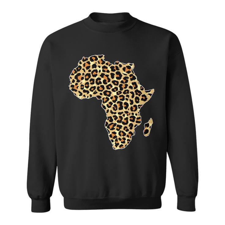 Leopard Print African Map Of Africa Tshirt Sweatshirt