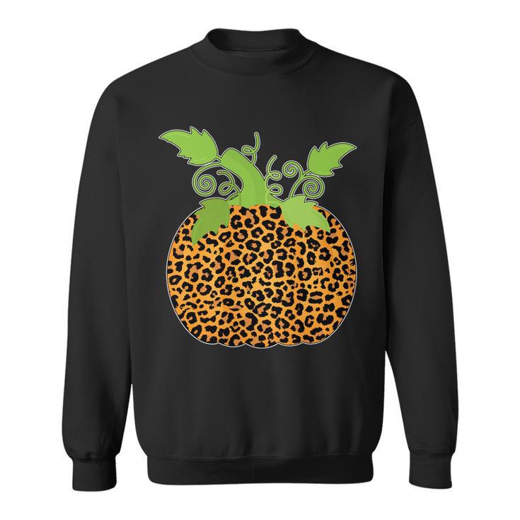 Leopard Print Pumpkin Sweatshirt