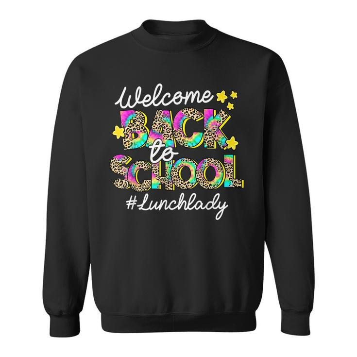 Leopard Welcome Back To School Lunch Lady Life Sweatshirt