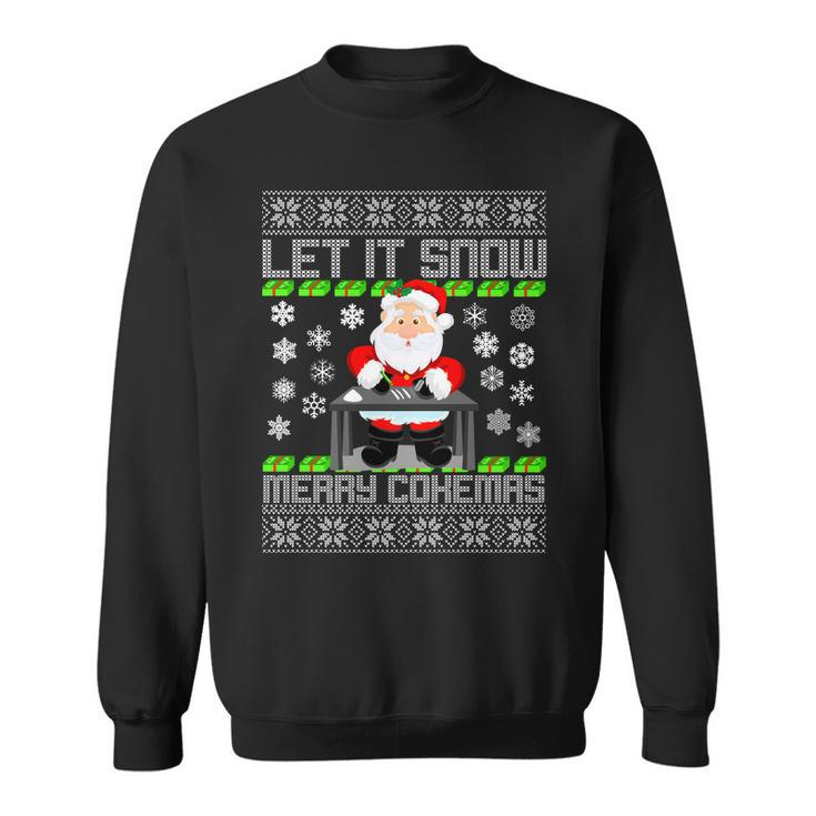 Let It Snow Merry Cokemas Santa Claus Ugly Christmas Tshirt Sweatshirt