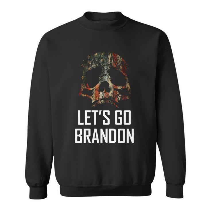 Lets Go Brandon American Grunge Skull Tshirt Sweatshirt