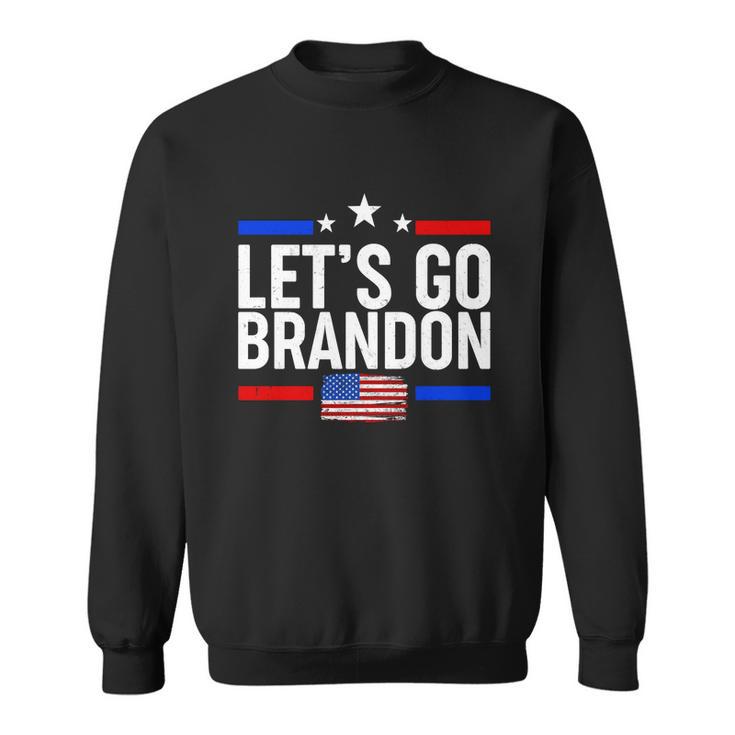 Lets Go Brandon Distress Usa Flag Fjb Chant Tshirt Sweatshirt