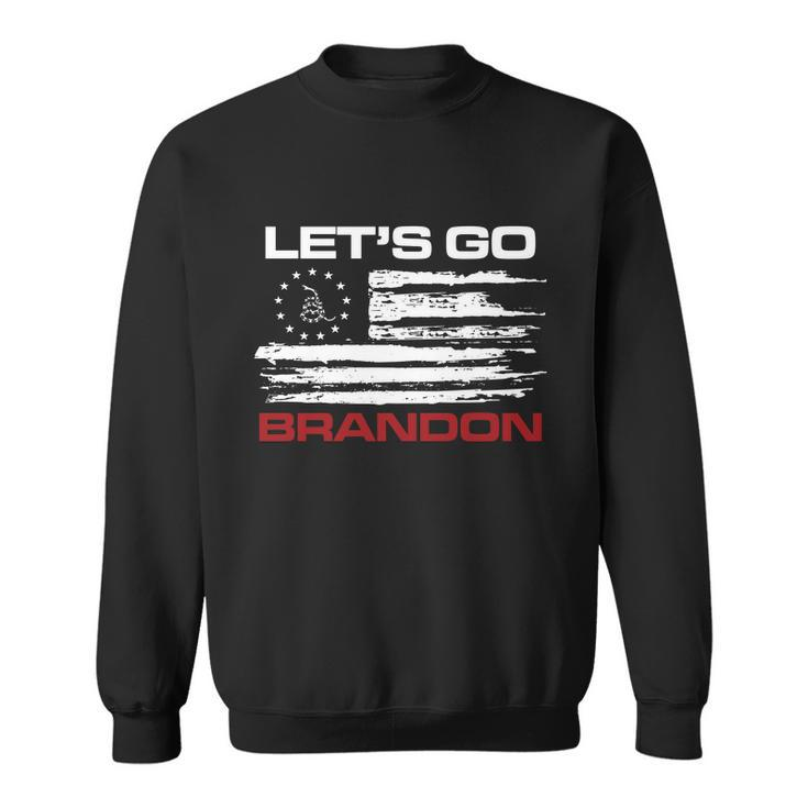 Lets Go Brandon Let Go Brandon Fjb Funny Fjb Fjb Funny Brandon Flag Funny Sweatshirt