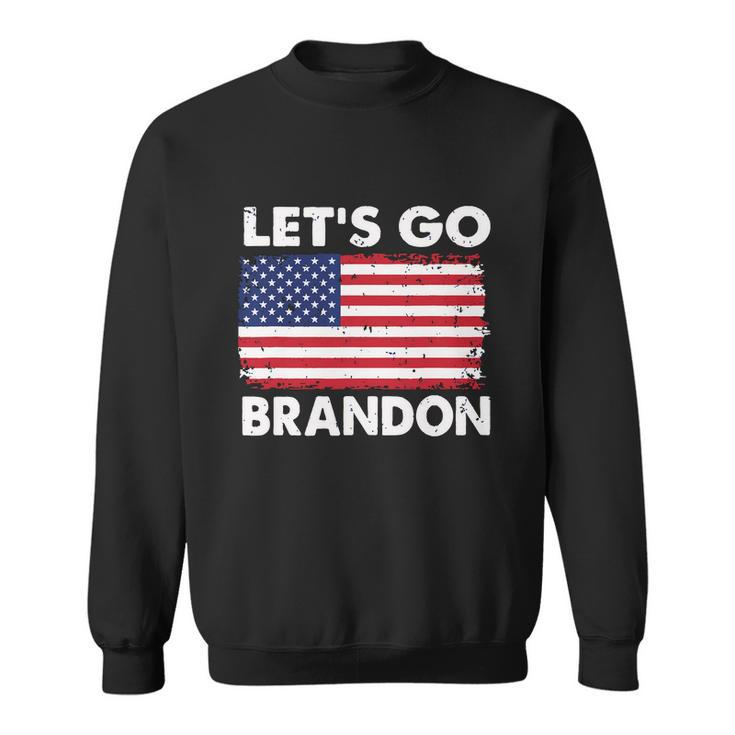 Lets Go Brandon  Lets Go Brandon Flag Sweatshirt