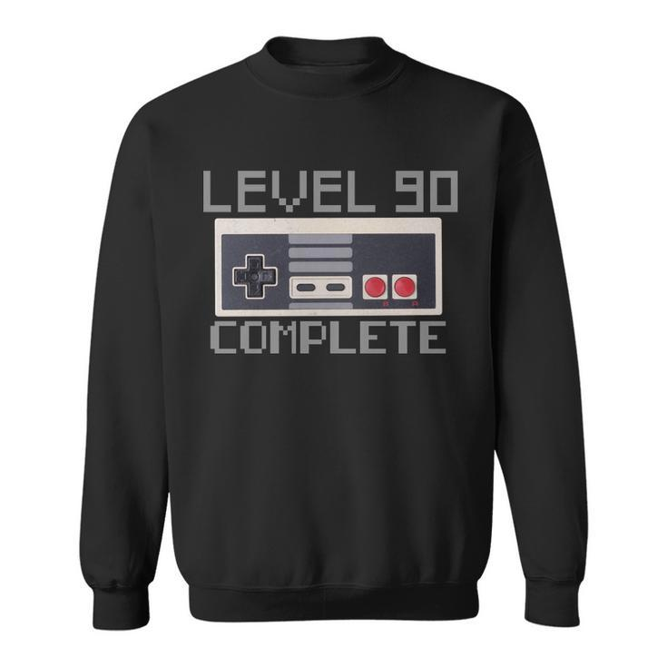 Level 90 Complete Retro Gamer 90Th Birthday Sweatshirt