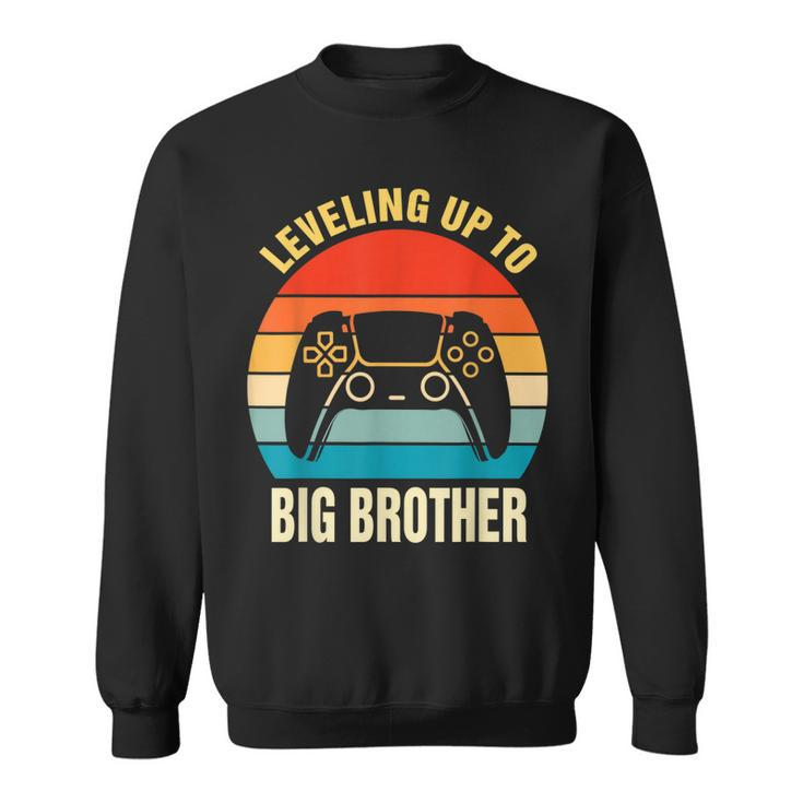 Leveling Up To Big Brother 2022 Funny Gamer Boys Kids Men  Men Women Sweatshirt Graphic Print Unisex