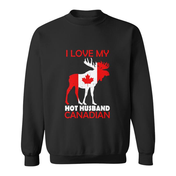 Lgbn I Love Husband Canadian Maple Leaf Animal Canada Day Sweatshirt