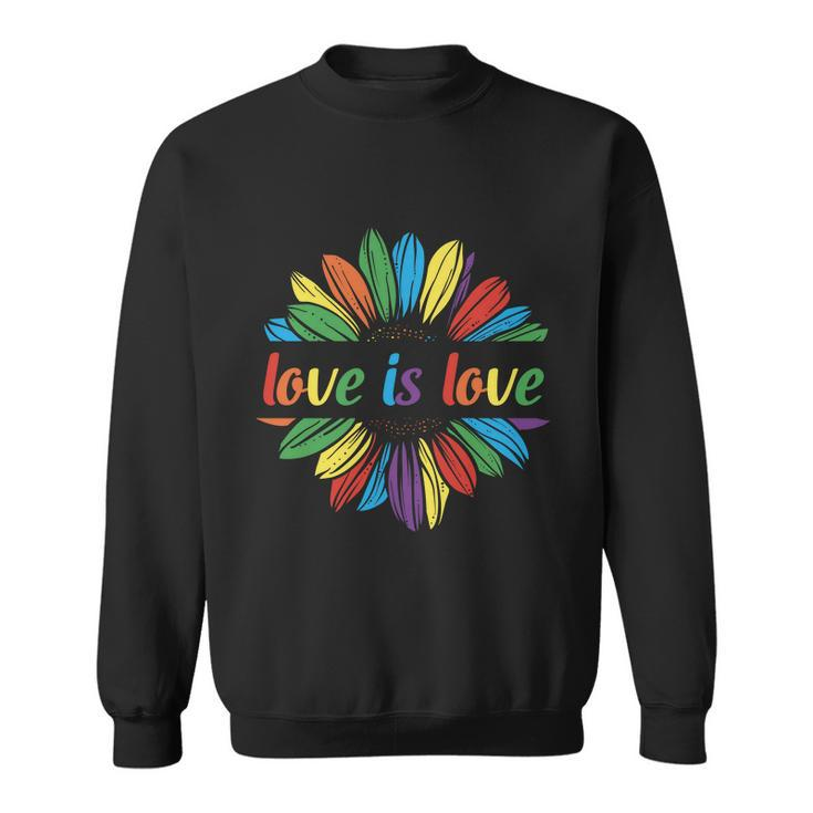 Lgbt Rainbow Sunflower Love Is Love Pride Month Sweatshirt