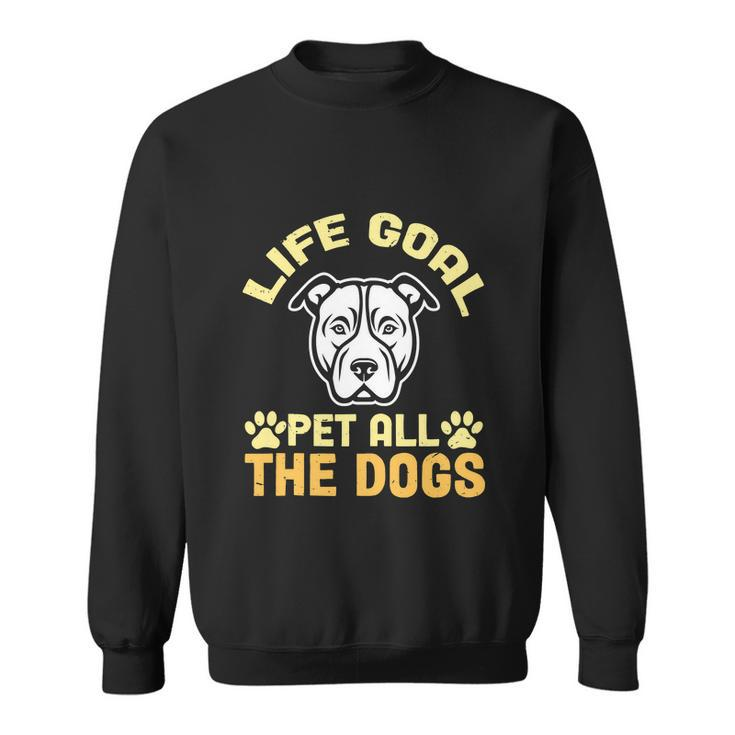 Life Goal Pet All The Dogs Nft Puppy Face Sweatshirt