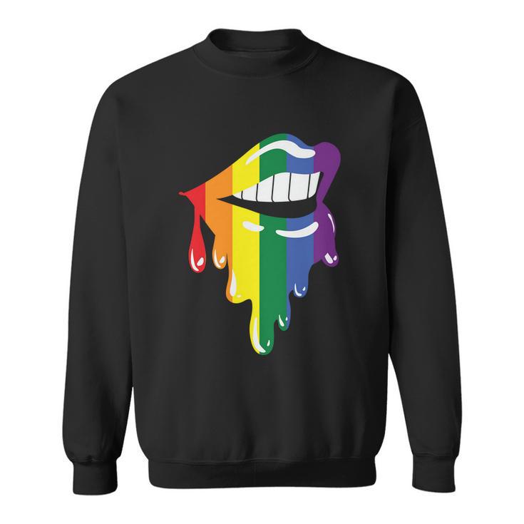 Lips Lgbt Gay Pride Lesbian Bisexual Ally Quote Sweatshirt