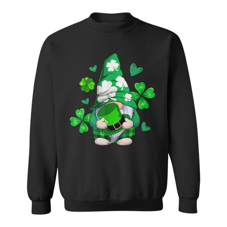 Love Gnomes Irish Shamrock St Patricks Day Four Leaf Clover  Men Women Sweatshirt Graphic Print Unisex