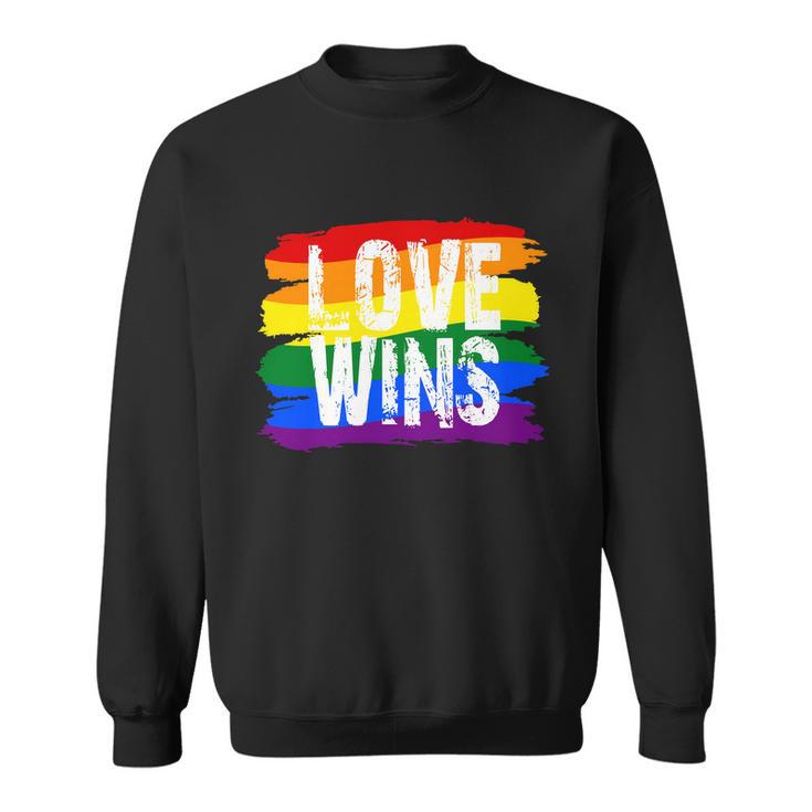 Love Wins Lgbtq Pride Flag Sweatshirt