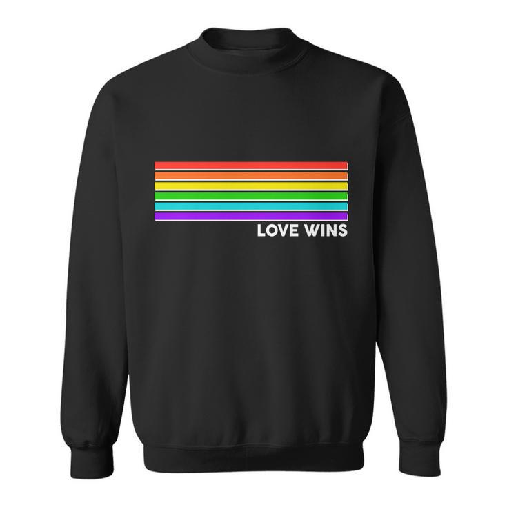 Love Wins Rainbow Stripes Thin Lines Tshirt Sweatshirt