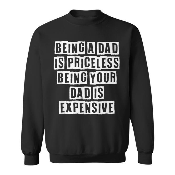 Lovely Funny Cool Sarcastic Being A Dad Is Priceless Being Sweatshirt