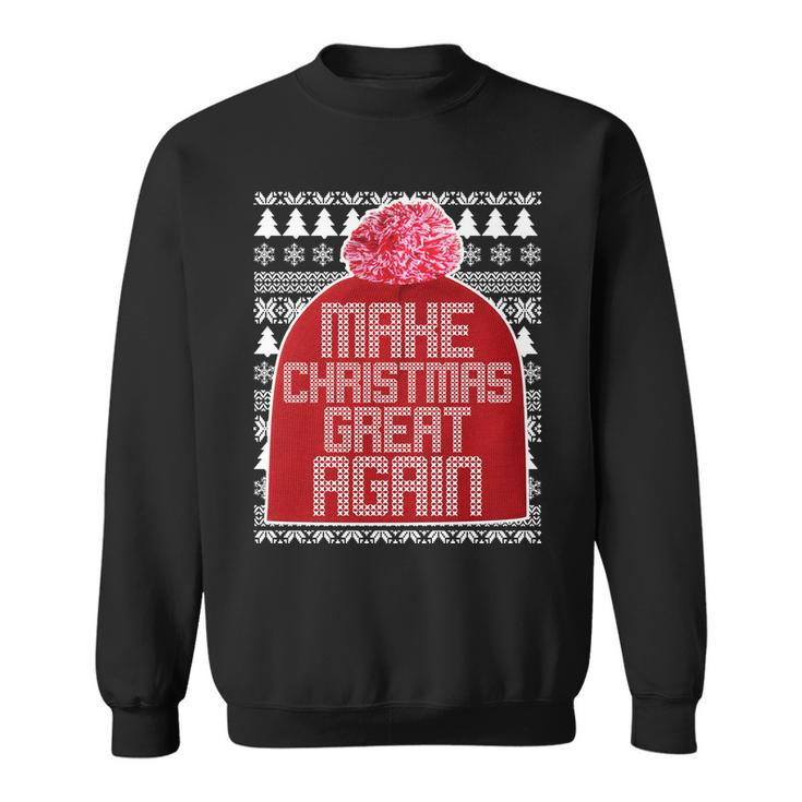 Make Christmas Great Again Ugly Christmas Sweater Design T-Shirt Graphic Design Printed Casual Daily Basic Sweatshirt