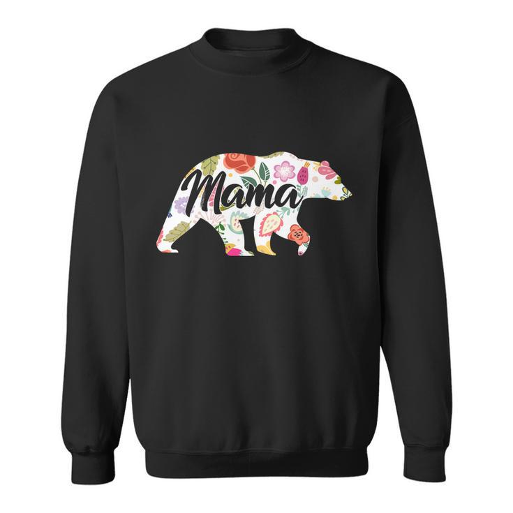 Mama Bear Cute Flower Pattern Sweatshirt