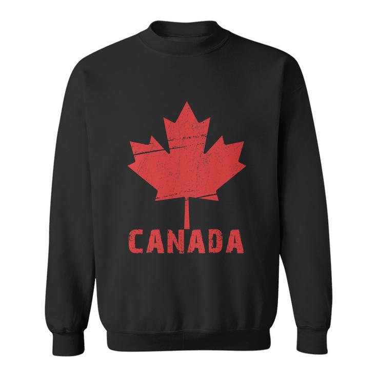 Maple Leaf Canadian Flag Happy Canada Day  Sweatshirt