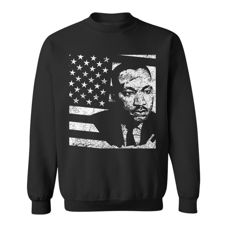 Martin Luther King Jr Distressed Mlk Flag Sweatshirt