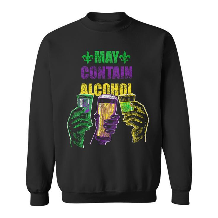 May Contain Alcohol Mardi Gras Tshirt Sweatshirt