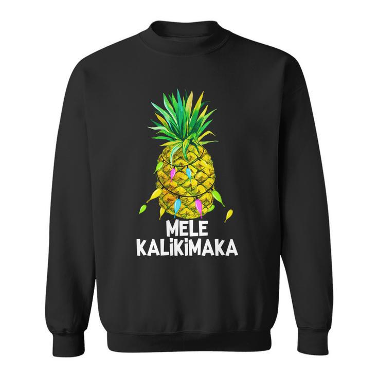 Mele Kalikimaka Pineapple Christmas Lights Sweatshirt