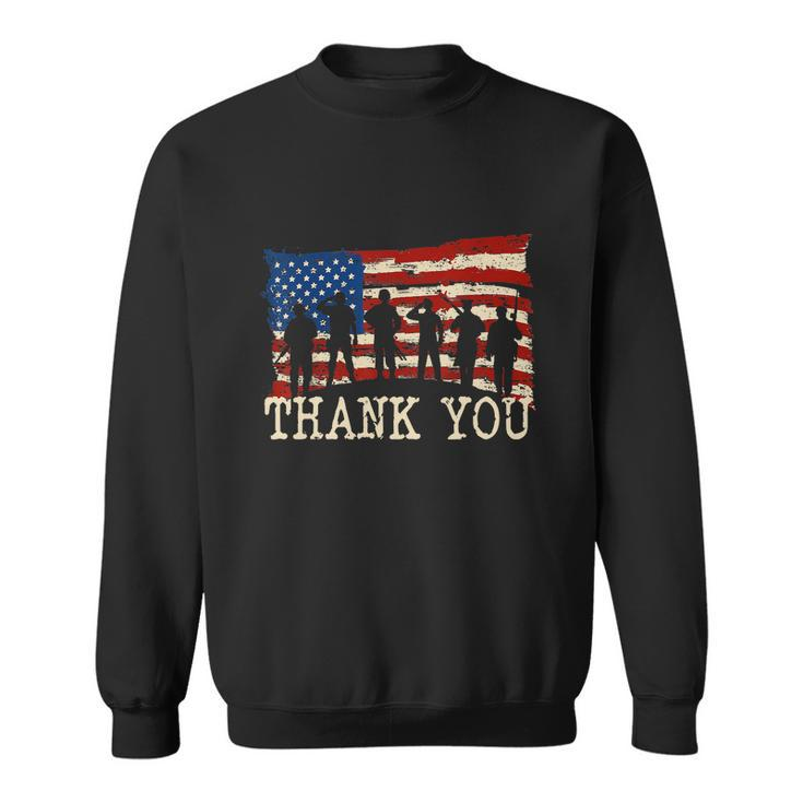 Memorial Day American Flag Thank You Veterans Proud Veteran Sweatshirt
