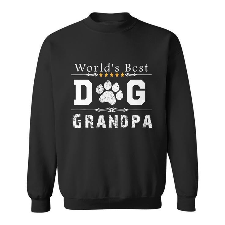 Mens Worlds Best Dog Grandpa Sweatshirt