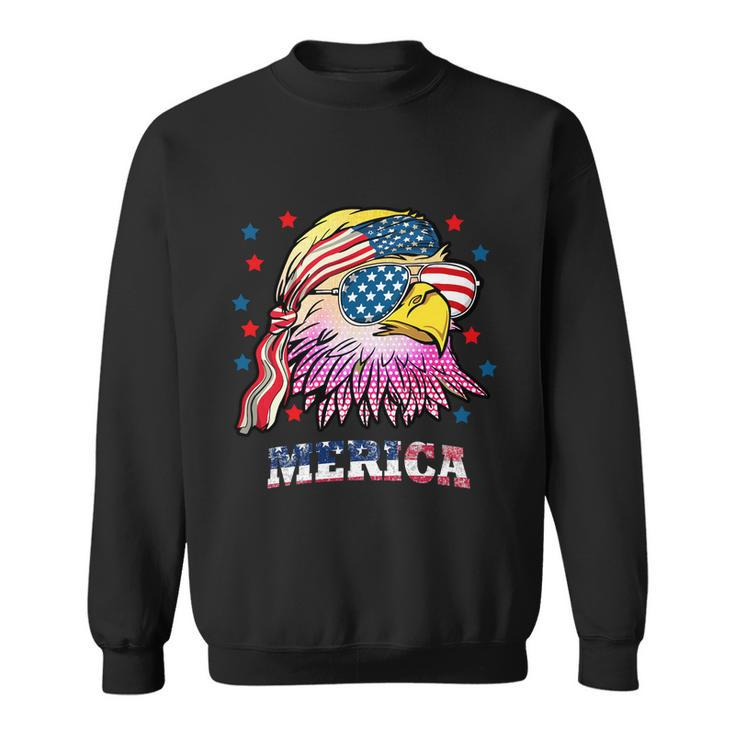 Merica Bald Eagle Mullet American Flag 4Th Of July Gift Sweatshirt
