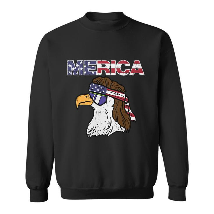 Merica Bald Eagle Mullet Sunglasses Fourth July 4Th Patriot Cool Gift Sweatshirt