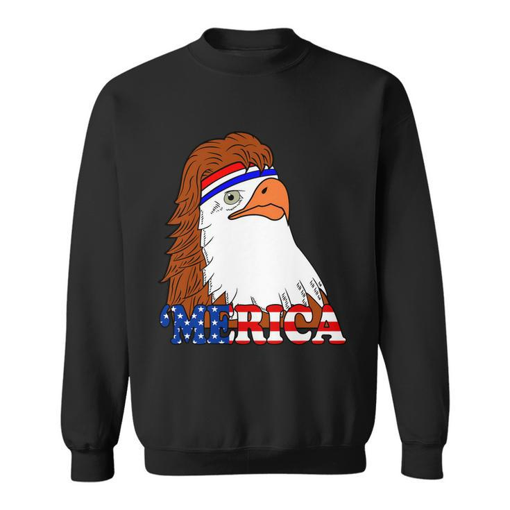 Merica Bald Eagle Retro Usa Flag V2 Sweatshirt