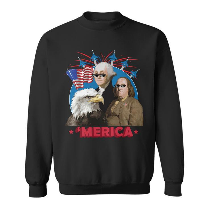 Merica Patriotic Party Sweatshirt