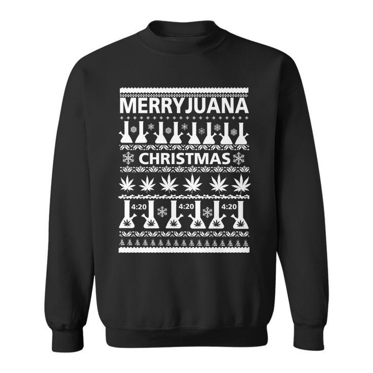 Merryjuana Weed Ugly Christmas Sweater Sweatshirt