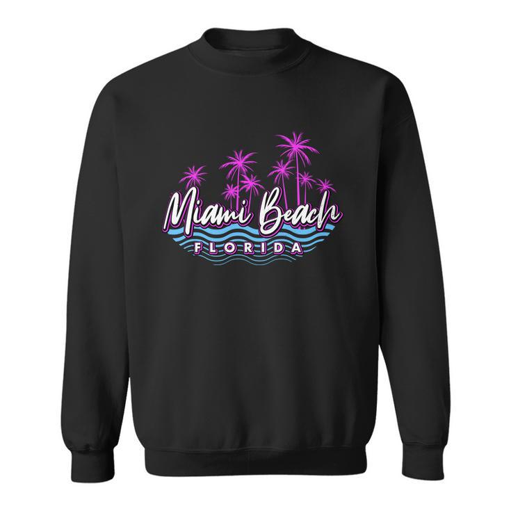 Miami Beach Florida Neon Tshirt Sweatshirt