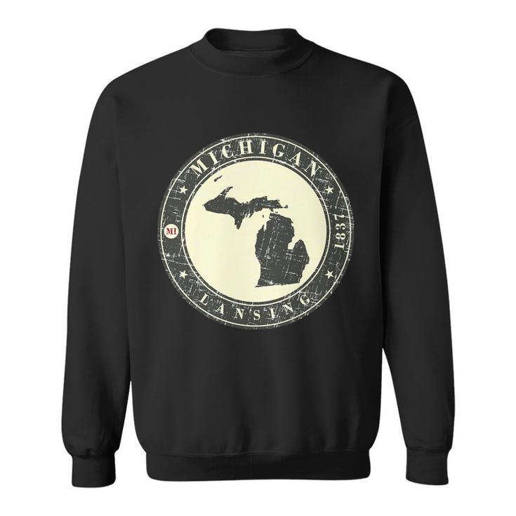 Michigan Lansing Retro  Sweatshirt