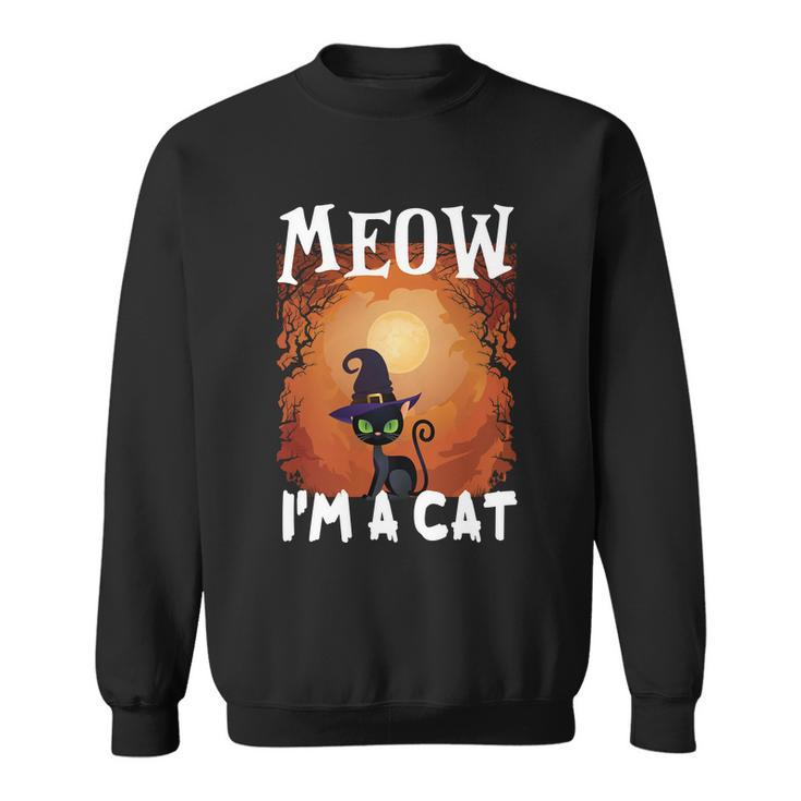 Moew Im A Cat Halloween Quote Sweatshirt