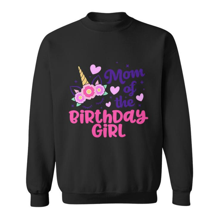 Mom Of The Birthday Girl Unicorn Birthday Unicorn Mom Graphic Design Printed Casual Daily Basic Sweatshirt