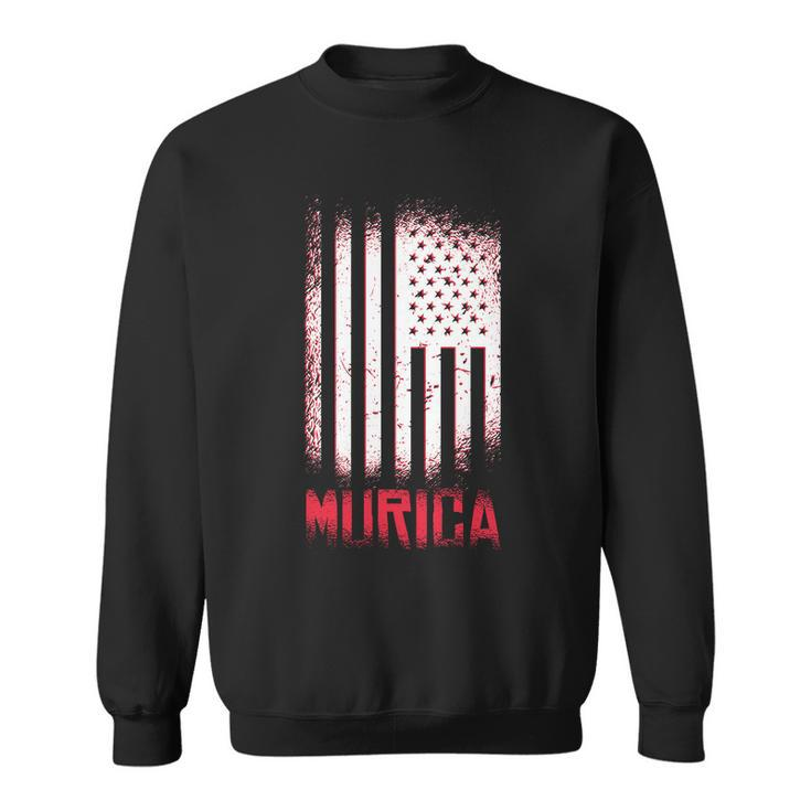 Murica American Flag Patriotic Sweatshirt