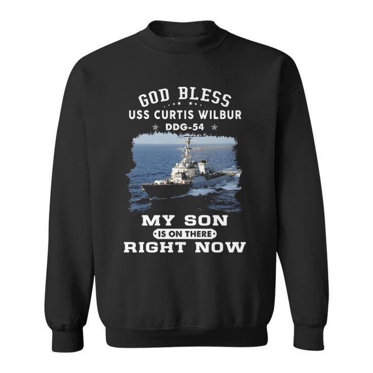 My Son Is On Uss Curtis Wilbur Ddg  Sweatshirt