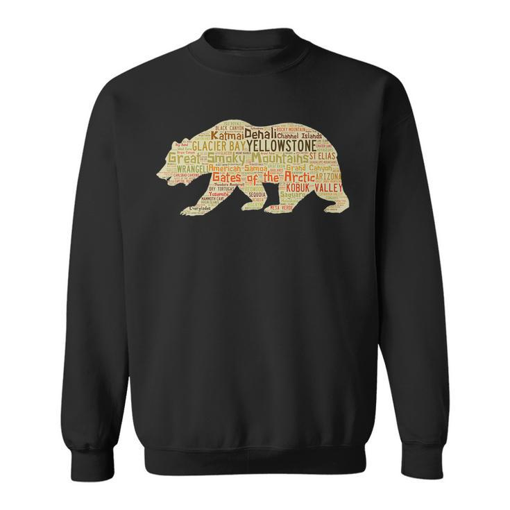 National Parks 59 National Parks Bear Hiking Outdoors Sweatshirt