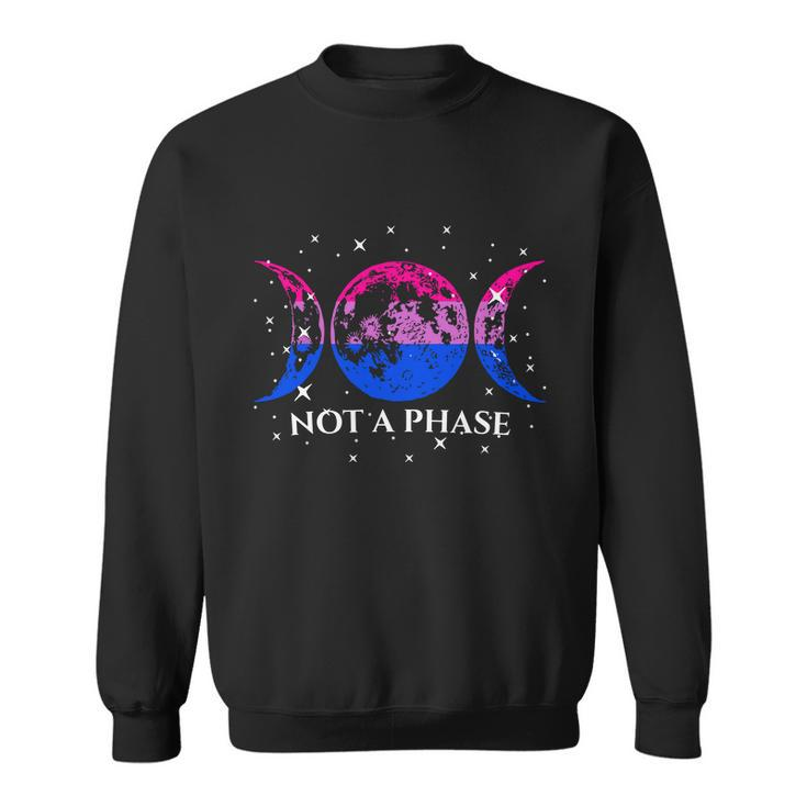 Not A Phase Moon Lgbt Trans Pride Bisexual Lgbt Pride Moon Sweatshirt