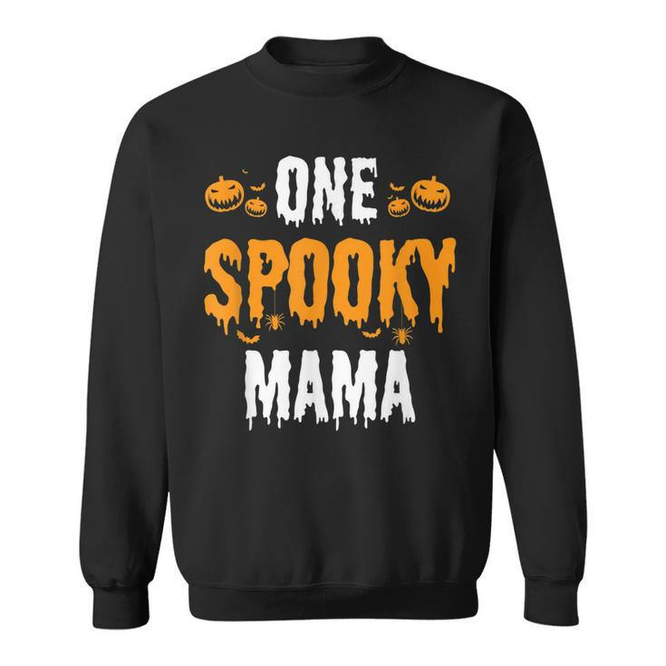 One Spooky Mama Mother Matching Family Halloween  Sweatshirt