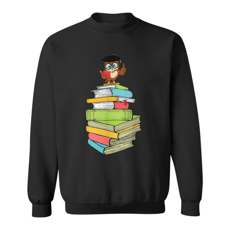 Owl Nerd Books Book Bookworm Literature Library Reading Gift Sweatshirt