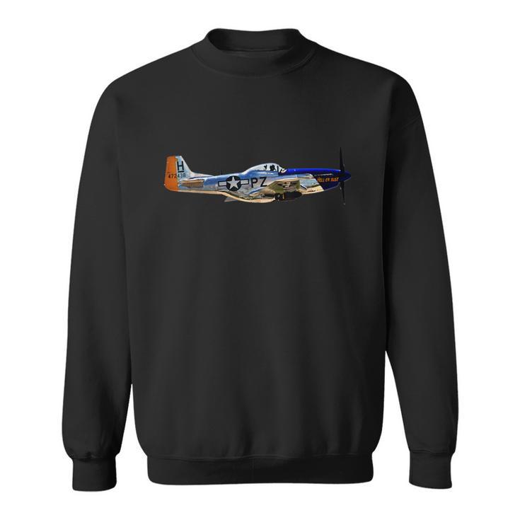 P51 Mustang Wwii Fighter Plane Us Military Aviation History Sweatshirt