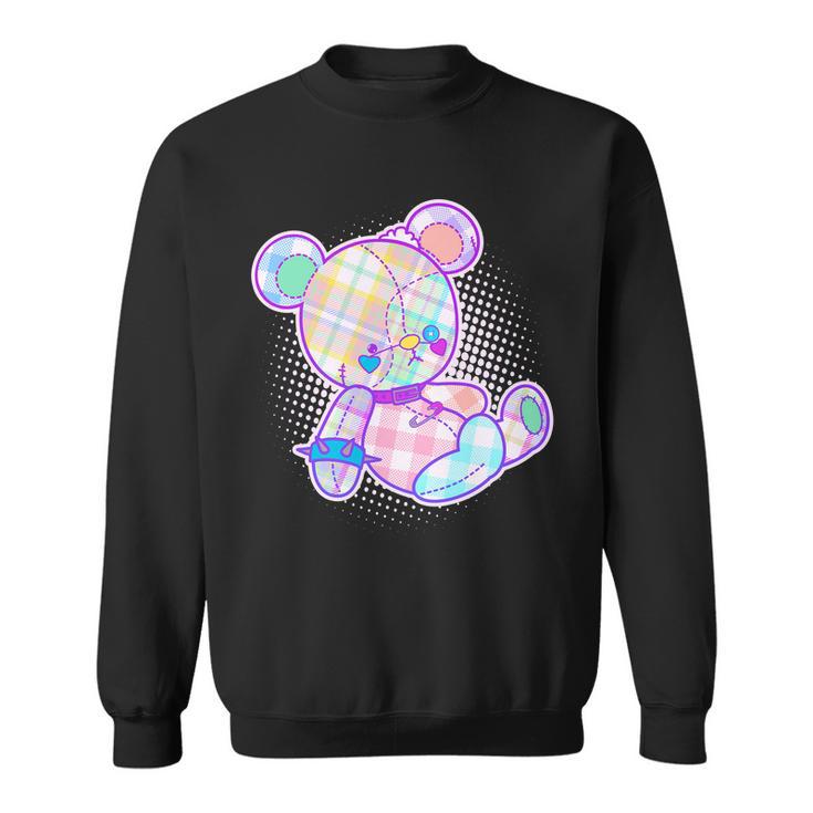 Pastel Kawaii Cute Goth Punk Teddy Bear Sweatshirt